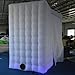 Sayok Portable Inflatable Photo Booth Enclosure for (White, 7.9ftx7.9ftx7.9ft) Photo Booth Backdrop for Weddings Parties Promotions Advertising