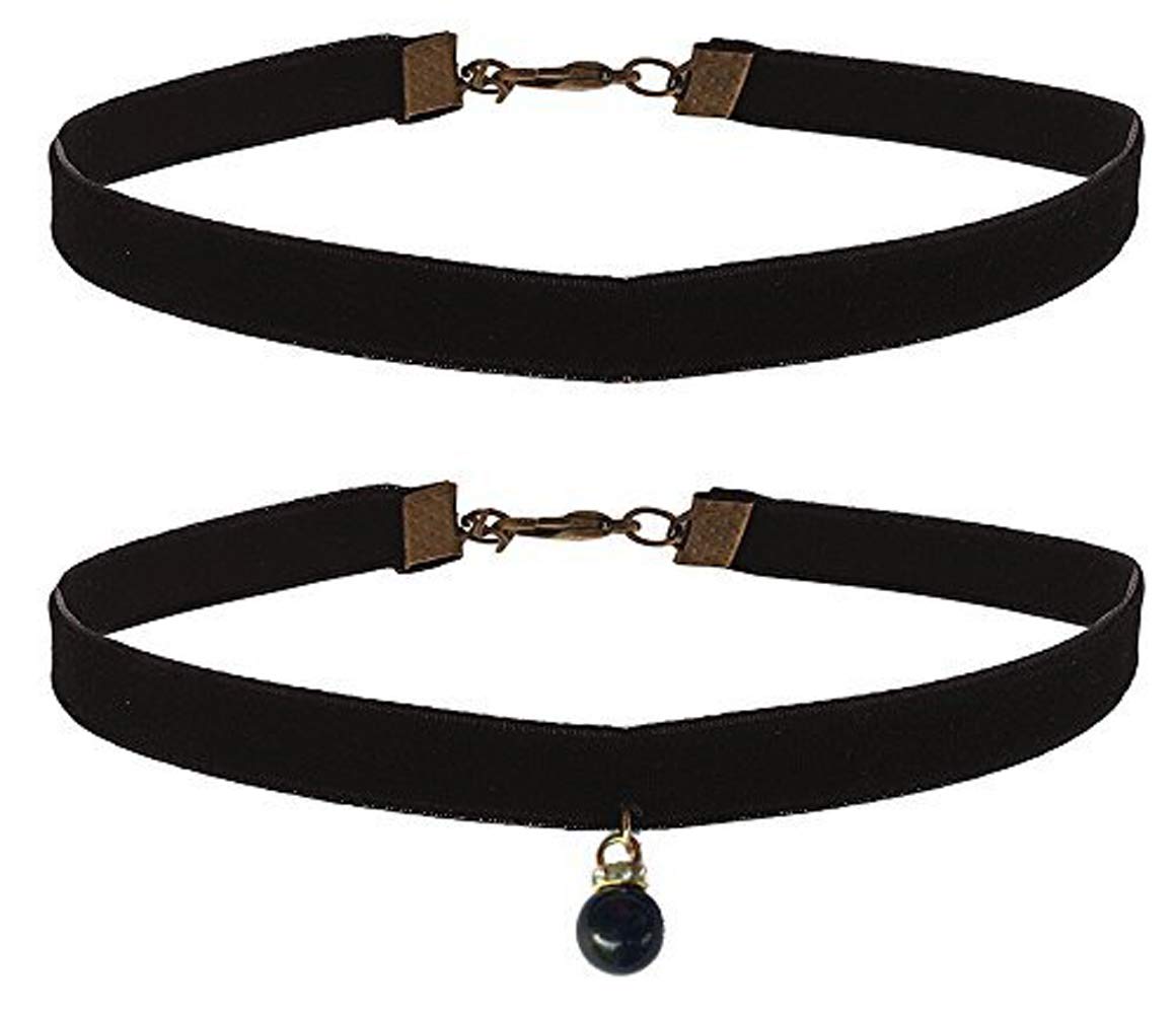 Valentine Gifts : YouBella Black Choker Combo of Two Necklace Jewellery for Girls/Women (B01NCSWCO1) Amazon Price History, Amazon Price Tracker