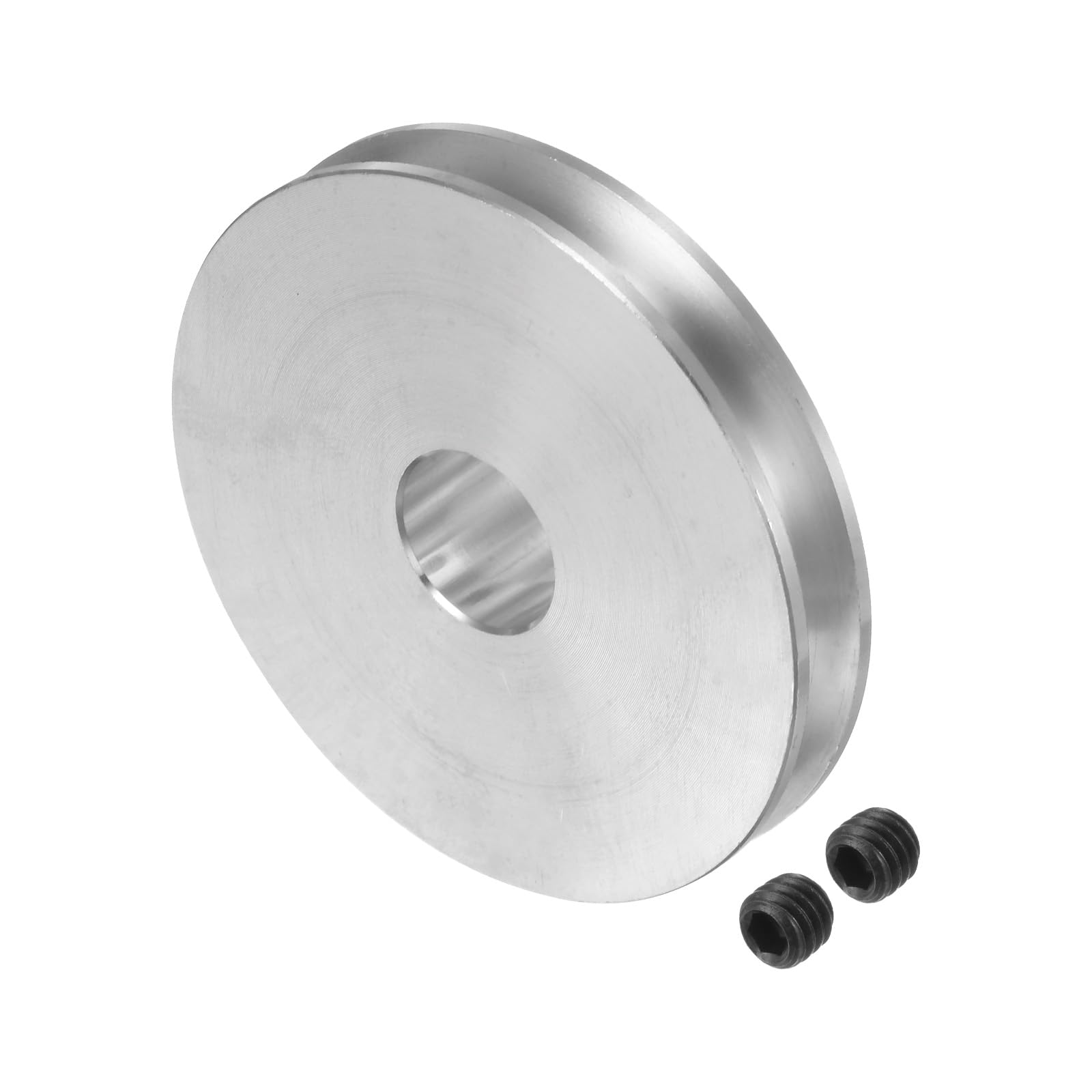 QUARKZMAN Puleggia a V con Foro da 14mm Diametro Esterno 58mm a Singola Scanalatura Lega Alluminio per Cinghia Tonda PU 3MM Albero Motore Macchina Trapano
