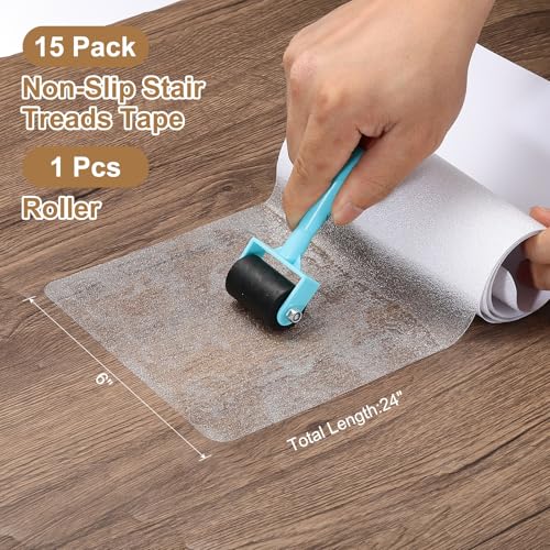 Cinta antideslizante transparente para proteger escaleras de madera en hogares con niños 2