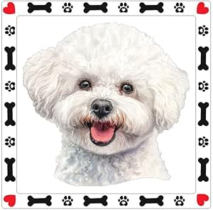 Bichon Frise Dog Tilted" Sticker For Sale By PenelopeJaneArt