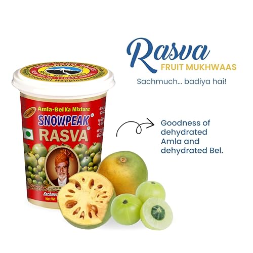 Image of Snowpeak Rasva Fruit Mukhwaas| After Meal Indian Digestive Treat| Amla & Bel(Wood Apple) Mixture| Indian Origin Vegan and Gluten Free - Combo (Pack of 3 x 100g)