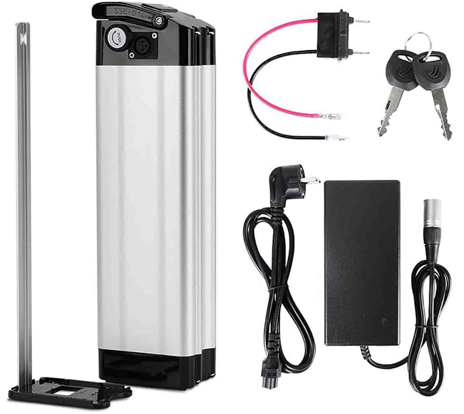 E-Bike Pedelec Akku 36V 10Ah 15Ah 18Ah 20Ah, Ebike Battery Pack 36V 10Ah 15Ah 18Ah 20Ah Rechargeable Battery Eingebauter BMS Mit Ladegerät Für 200W 500W 800W Motor