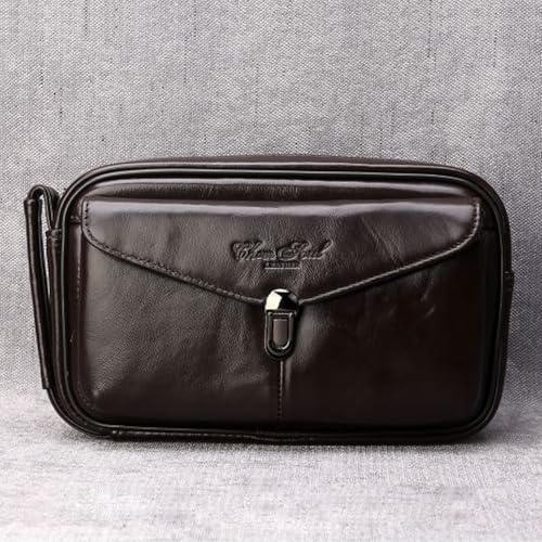 Image of Leather Clutch Purse Wallet Men Wrist Bag