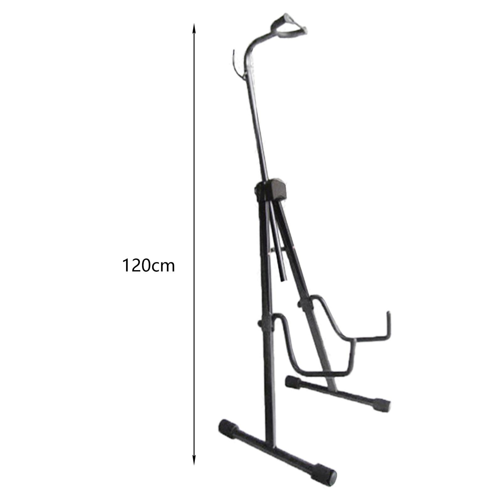 Amagogo Verstellbarer Celloständer mit Haken, klappbares Stativ, maximale Höhe 120 cm, langlebige strapazierfähige Materialien, Zubehör, stabiler Gitarreninstrumentenständer