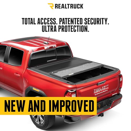 Image of RealTruck Undercover Ultra Flex Hard Folding Truck Bed Tonneau Cover | UX12002 | Fits 2015-2022 Chevy /GMC Colorado /Canyon 5' 3 inch Bed (62.7 inch)