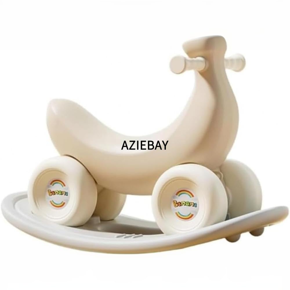 Amazon.co.jp: AZIEBAYバナナカー ロッキングホース 木製馬 子供用