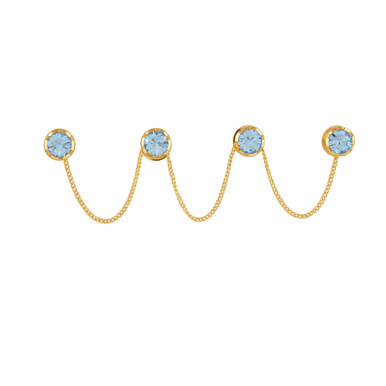 THANU'S CRAFT Cufflinks Round Gold Plated Sky Blue Stone Kurta Buttons with Chain for Men and Women - Review, Price and Buying Guide