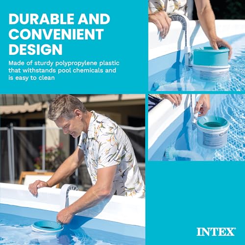 Intex Deluxe 800 GPH+ Wall-Mounted Swimming Pool Surface Automatic Skimmer