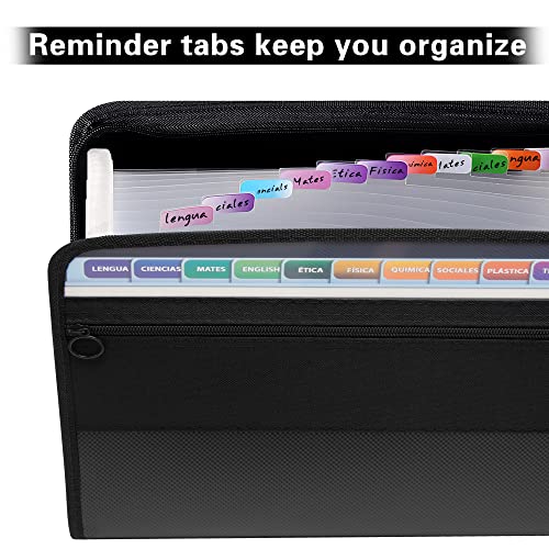 Document Folder A4, 12 Compartments Expanding File Sorting Folder