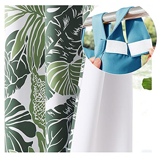 Rideau Exterieur Impermeable Pergola Rideaux Occultant Thermique avec Pattes Velcro Rideaux D'extérieur pour Pergola, Jardin, Cour, Balcon, pour Intérieur et Extérieur, 1 Panneau Green-150×270 cm Cover