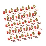 A ABSOPRO 30 Satz Messing gerade Schmiernippel Verschraubungen mit Staubkappe für Auto M8 Artikelaustausch