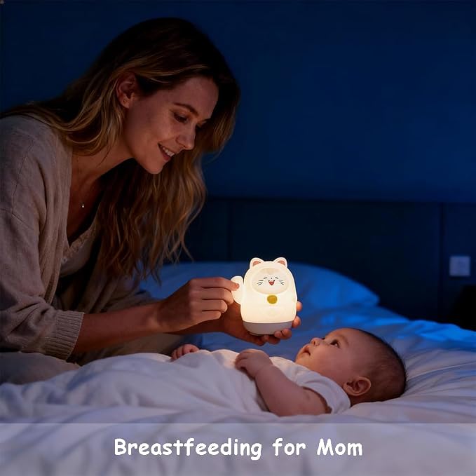 Lámpara de noche LED para niños con forma de gato miniatura 3