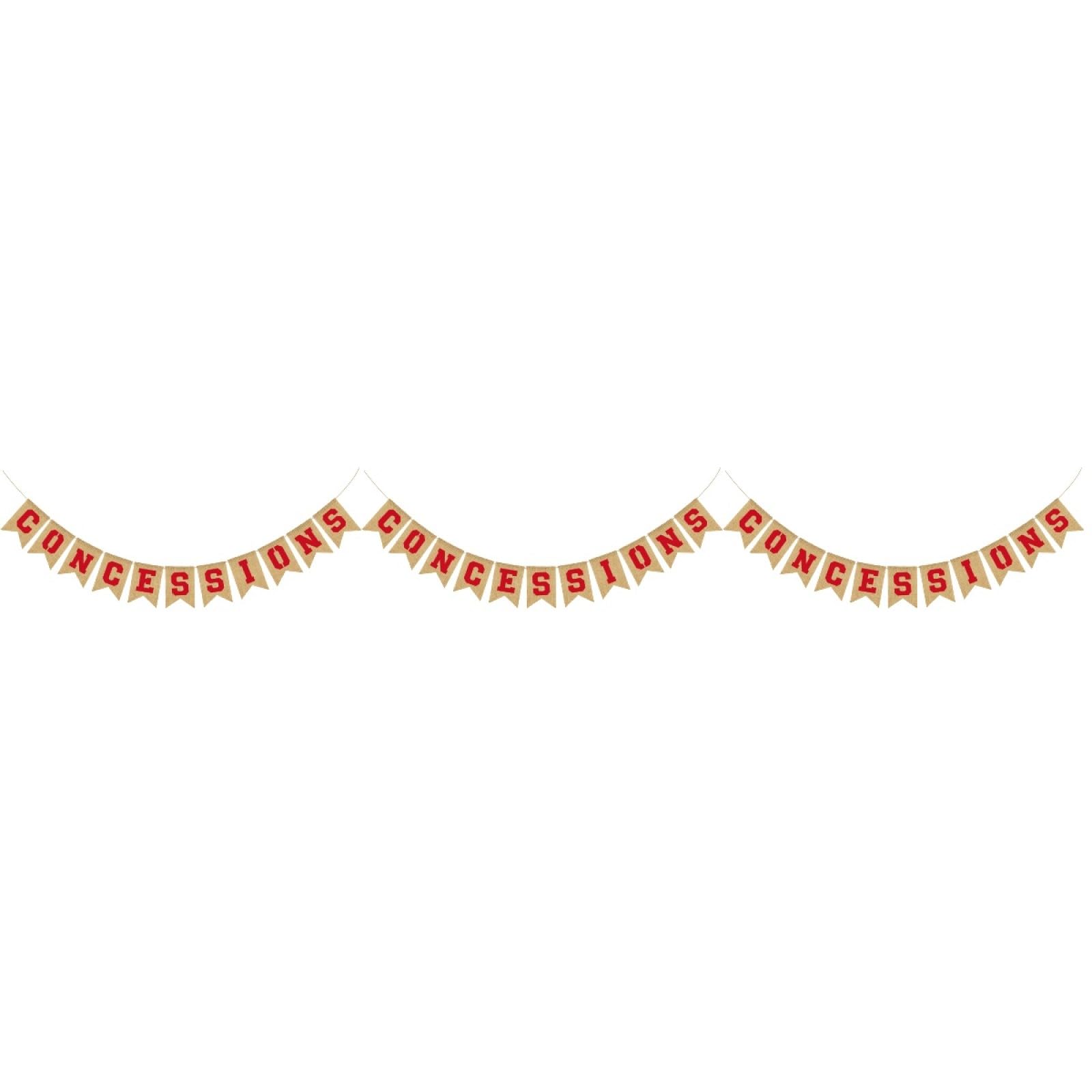 Toyvian 3pezzi Bunting Banner Lino Forma Per Decorazioni Di Feste Tema Sportivo Banner Concessions Riutilizzabile Per Eventi Interni Ed Esterni Per Compleanni e Occasioni Festive