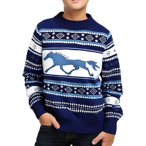 Xumplo Boys Navy Blue Knitwear Sweater Cover