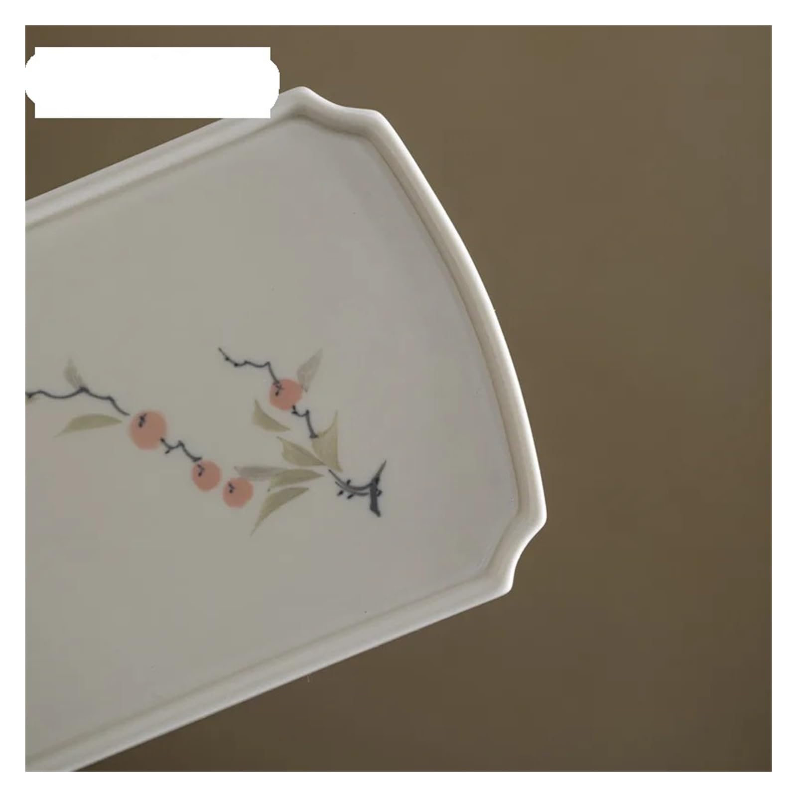 Bandeja de té Hecha a Mano, tapete Caqui Pintado a, Base Tetera Rectangular cerámica, Platos, artículos, artesanías para Dormitorio, Lavabo, BañEra, Tocadores