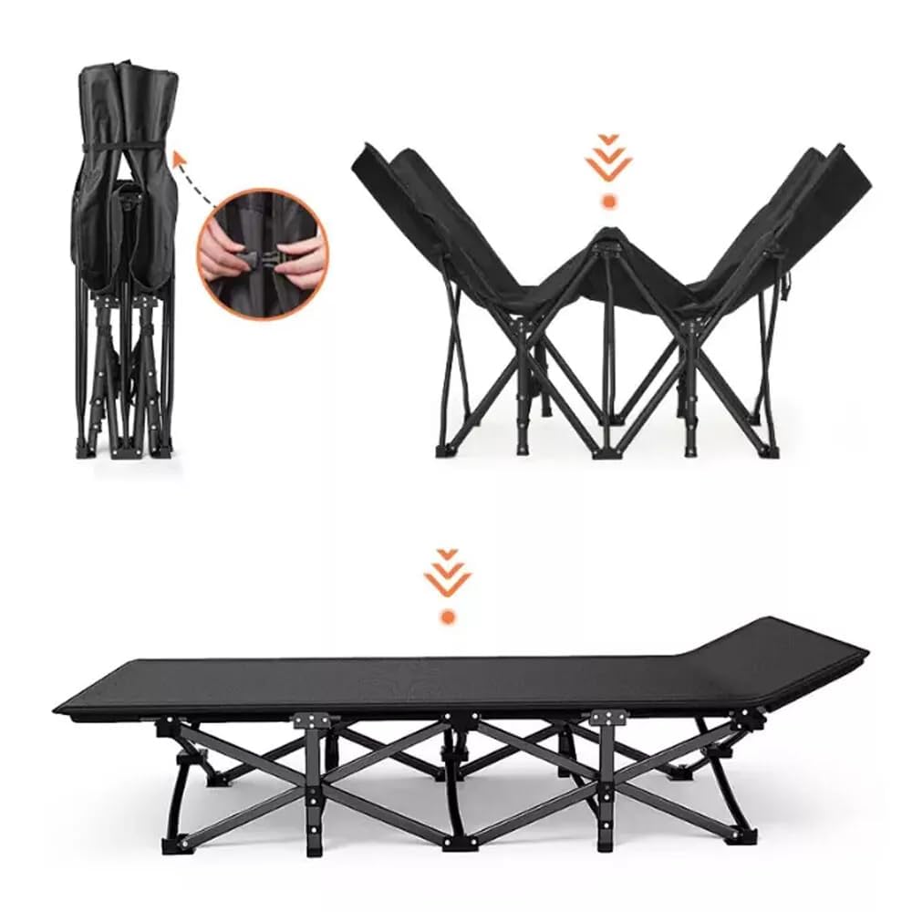 Feldbett Klappbar, Feldbett Klappbett Gästebett Klappbar Campingbett Klappbar Feldbett mit Matratze Gästebett Campingbett 190x68cm