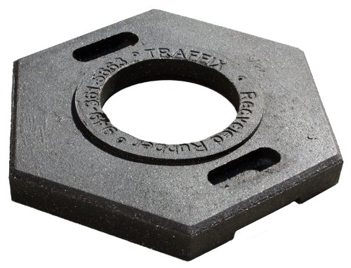 16lb Recycled Rubber Base Weight for Looper Cone | Heavy Hexagonal Base for Channelizer Traffic Cones | Looper Cone Sold Separately