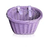 EVO E-Cargo Wicker Jr. Kids Bike Basket - Purple