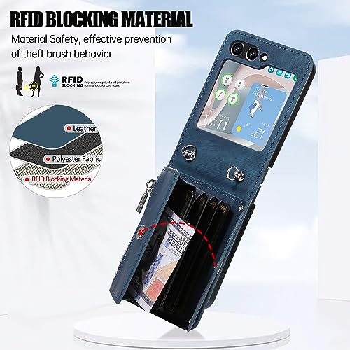 Coque Galaxy Z Flip 7 Asuwish évite rayures écran externe bleu