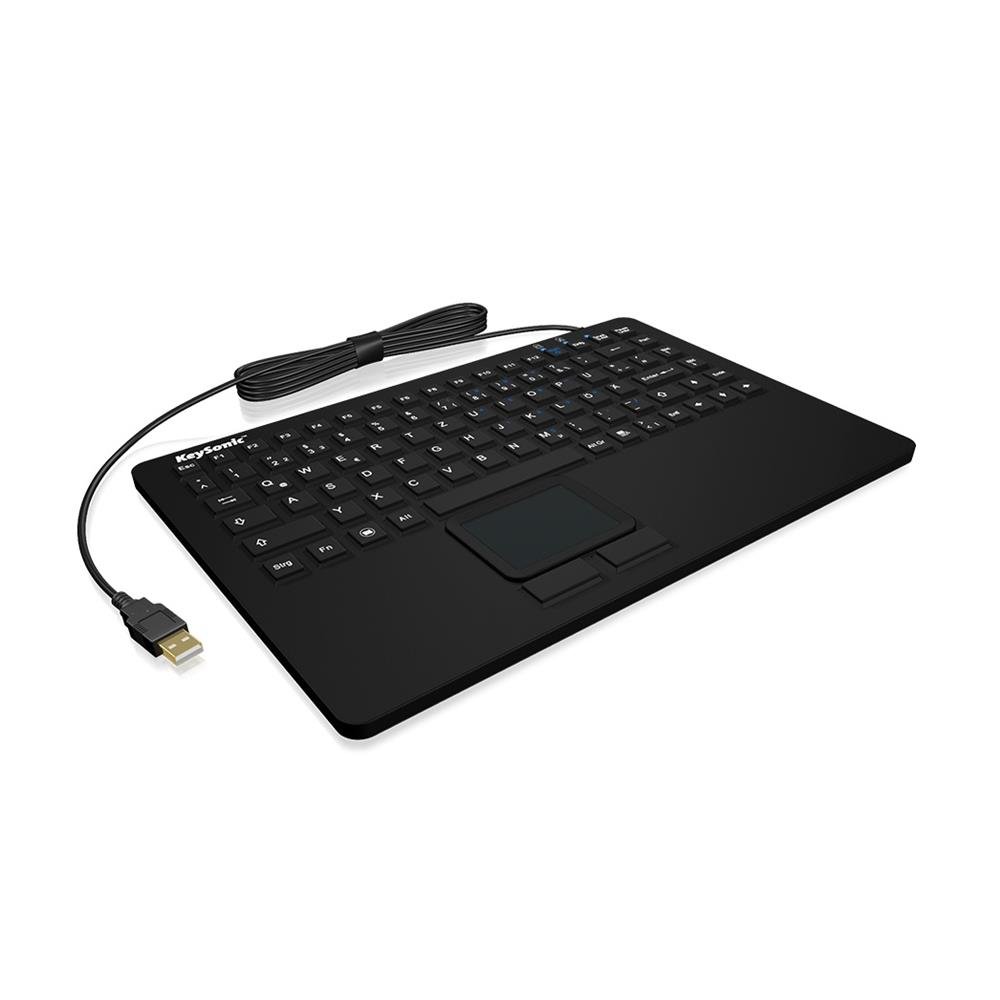 Clavier USB QWERTZ KeySonic format mini avec câble intégré pour intégration - 6