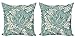 ABAKUHAUS Floral Set de 2 Fundas para Cojín, Marrakech Paisley, con Estampado en Ambos Lados con Cremallera, 45 cm x 45 cm, El Trullo y Beige