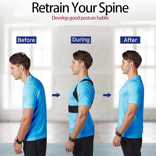 Back Brace Posture Corrector, Posture Corrector Men Women, Back Straightener Posture Corrector, Adjustable Lumbar Spine Corrector Strap, Relief Pain from Upper Back Shoulders Neck for Women Men (S) - Image 7