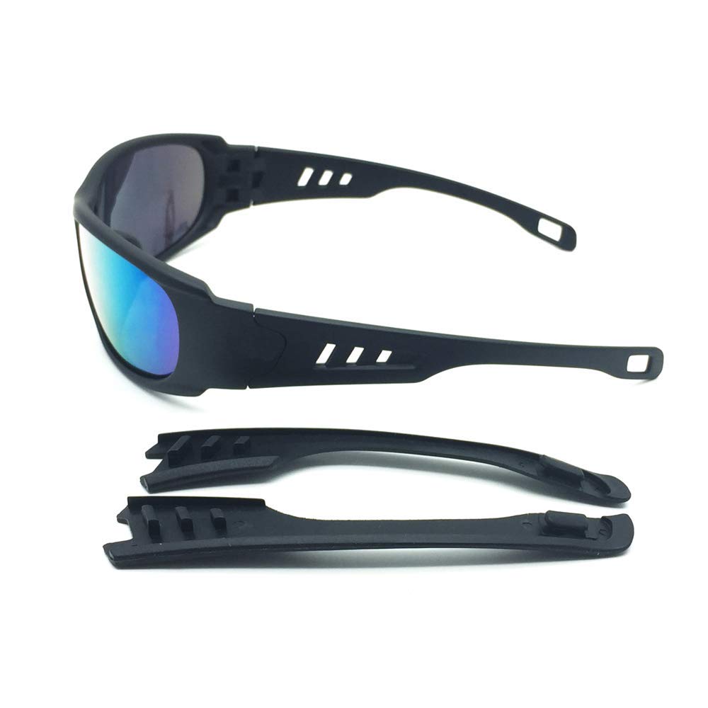 Kask motocyklowy H.Y.B. Okulary rowerowe modne sportowe okulary przeciwsłoneczne do jazdy na rowerze łowienia ryb golfa baseball spolaryzowane okulary przeciwsłoneczne unisex kask na zewnątrz (kolor: Czarny)