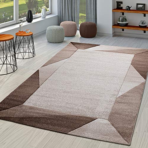 Tapete Moderno Paco Home Geométrico Marrón Beige miniatura 1