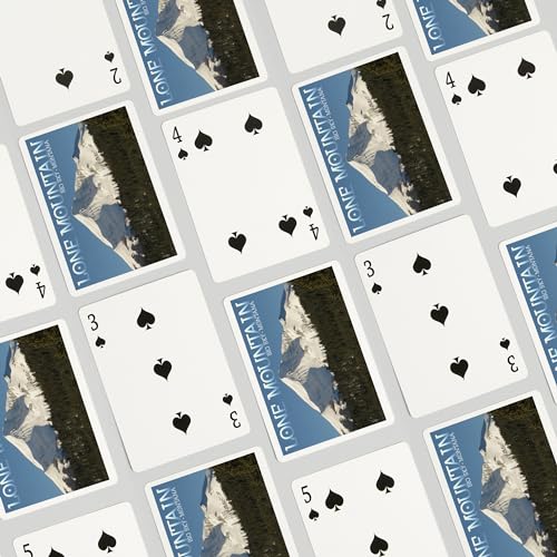 Lantern Press Montana, Lone Mountain, 52 cartas poker miniatura 4