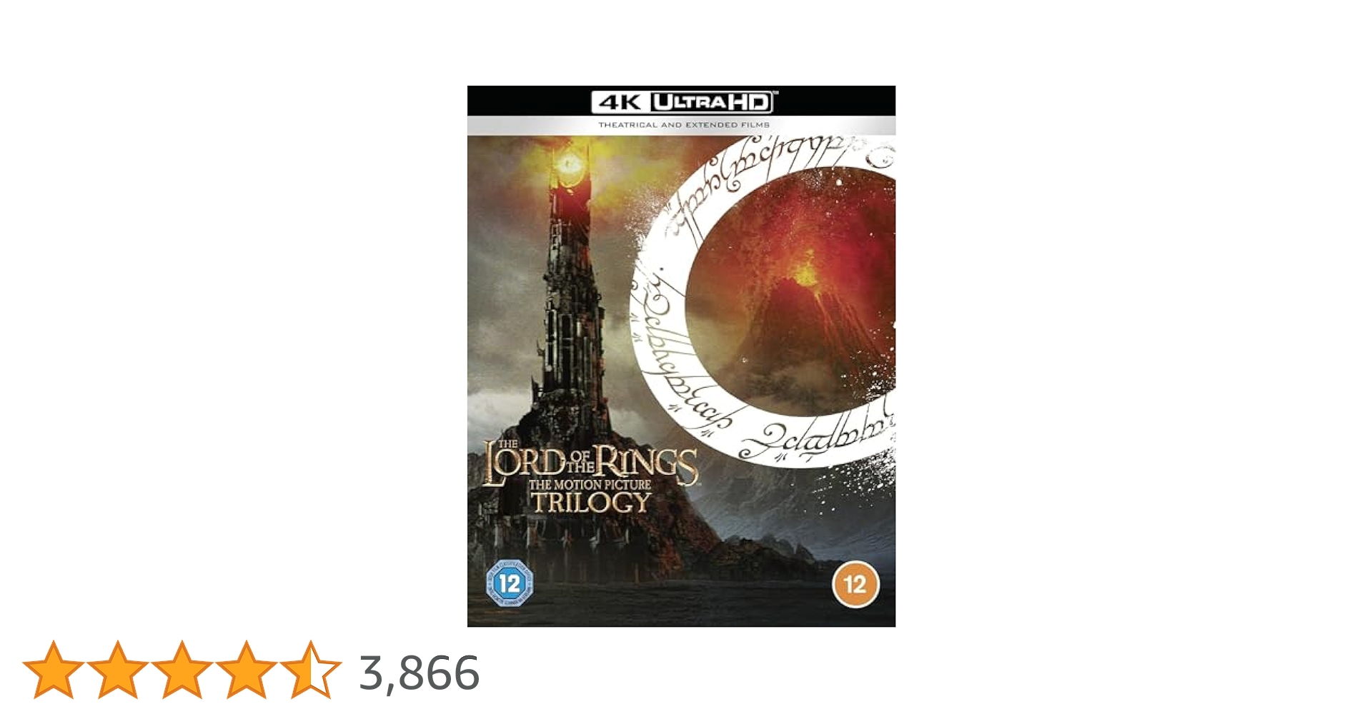 洋画・外国映画 The Lord of the Rings 4K UHD Blu-ray The Lord of the Rings Trilogy: Extended Editions (4K Ultra