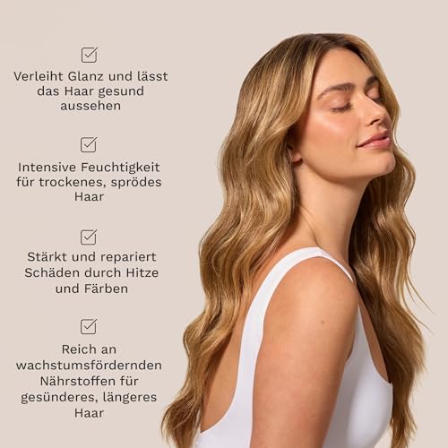 HAIR BURST Shampoo & Conditioner Set für trockenes Haar – Farbschutz & Intensivpflege, frei von Parabenen, Silikonen & SLS, mit Mandelöl, Vanilleextrakt & Aminosäuren (2 x 350 ml)