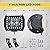 FEELON 4PCS 4" inch LED Pods Flood Work Light Bar with Multi-Color Chasing RGB Halo 16 Solid Colors Over 92 Flashing Modes Offroad Pods Lights LED Driving Lamp Fog Lights with Switch Wiring Harness