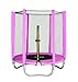 SixBros. SixJump Trampolino da giardino 1,40 m, trampolino per bambini incluso rete di sicurezza, outdoor-trampolino fuchsia, robusto & impermeabile all’acqua, imbottita copertura bordo TP140/1534