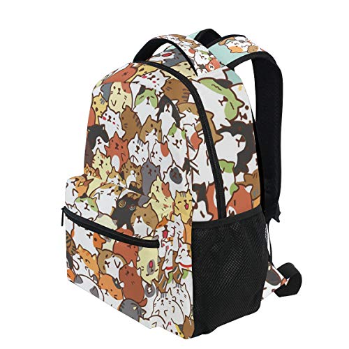 Alaza Cute Cat Family Fun Animal Art Stylish Large Backpack Personalized Laptop Ipad Tablet Travel School Bag With Multiple Pockets #TOP2