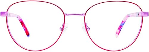 TurboFlex TurboflexTurboflex - Gafas Nienna Kids con filtro de luz azul de alta definición para niños, color rojo y rosa claro