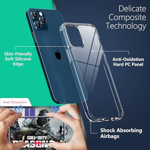Image of ONES for iPhone 11 Pro Slim Case Clear, [PC + TPU Hybrid][Compatible with MagSafe][Military-Grade Drop Protection][Anti-Yellowing], Shockproof Silicone Hard Cover, Transparent Case