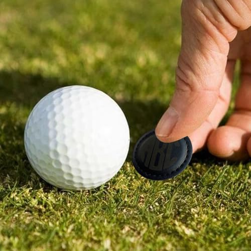 Image of ubjva Custom Leather Golf Ball Marker Personalized Magnetic Golf Accessories for Men Gifts for Golfers