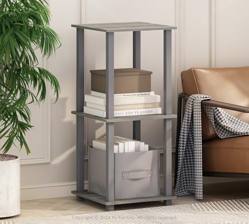 Librero apilable Turn-N-Tube Furinno modular sin herramientas para salón 3