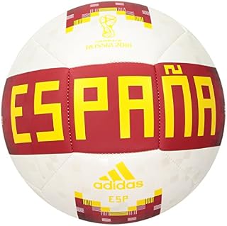 adidas World Cup Soccer Official Licensed Product Spain Ball, Size 5, White/Red/Bold Gold