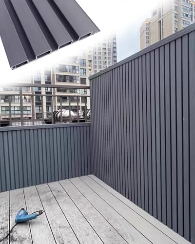Valla Jardin Exterior Valla de Listones de WPC Personalizable para Patio Trasero, Barrera Temporal para Perros Que No Se Astilla, Barrera de Privacidad Resistente a la Intemperie para Apartamentos y P