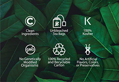 Buddha Teas Organic 4Th Chakra Tea - Ou Kosher, Usda Organic, Ccof Organic, 18 Bleach-Free Tea Bags #TOP4