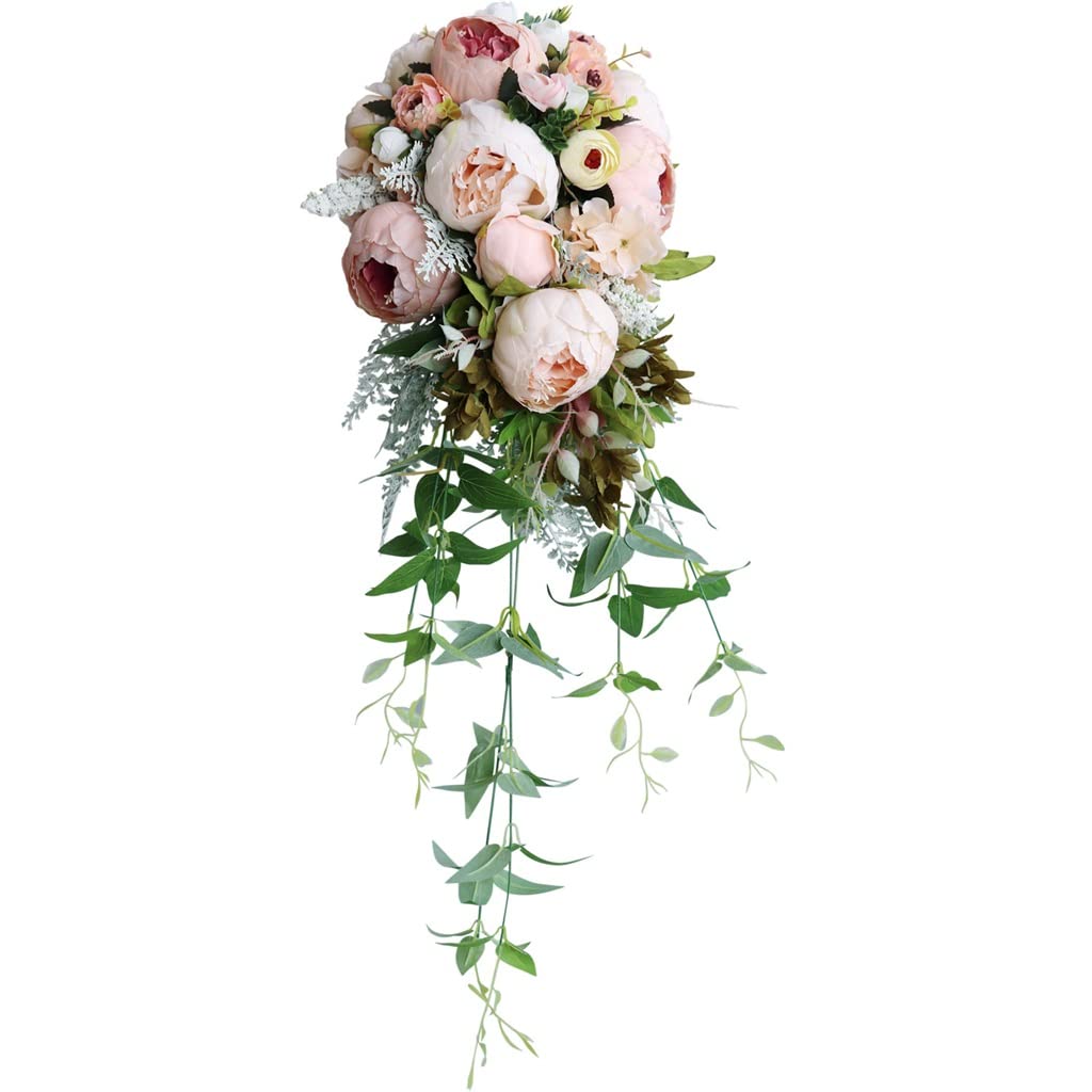 Bouquet de mariée cascade haut de gamme fleurs de simulation pour shooting et mariage Mori