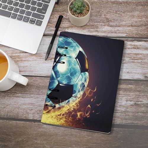 Cuaderno A5 de fútbol recargable para evitar hojas rotas con su diseño plano 4