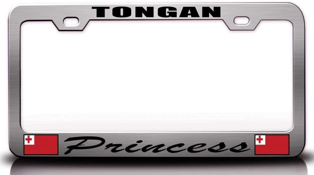 Tongan Princess Country Flag Metal Car SUV Truck License Plate Frame Ch m25