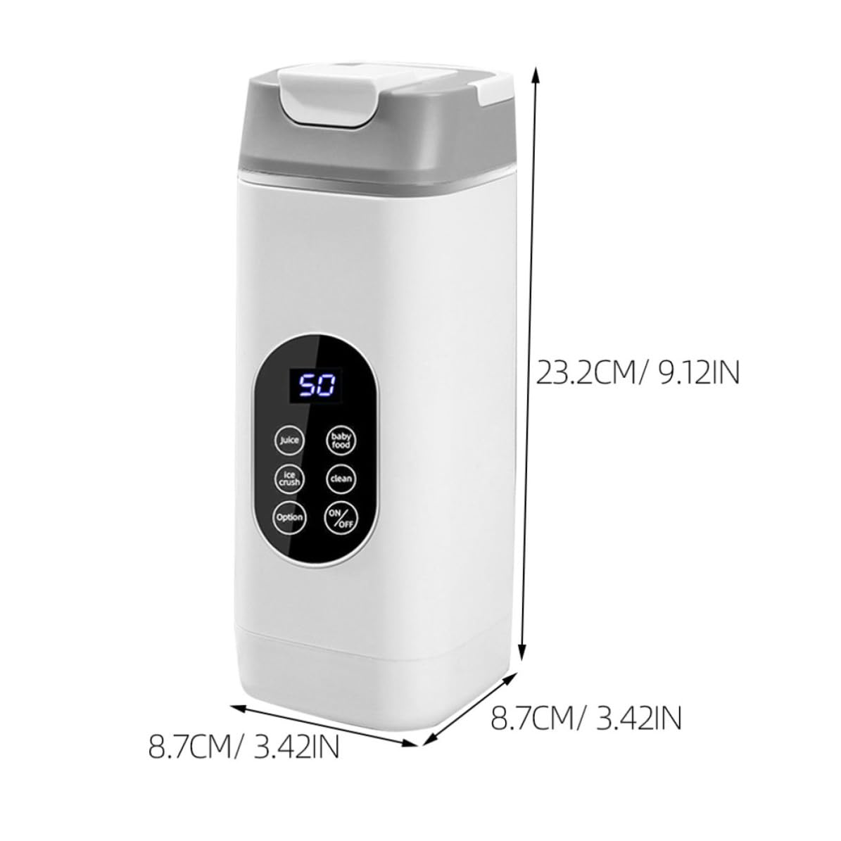 Artibetter Licuadora Portátil de Color Blanco 12 Cuchillas, Fácil de Limpiar y Recargable, Exprimidor Fresco Adecuado para Viajes al Aire Libre y Uso Diario