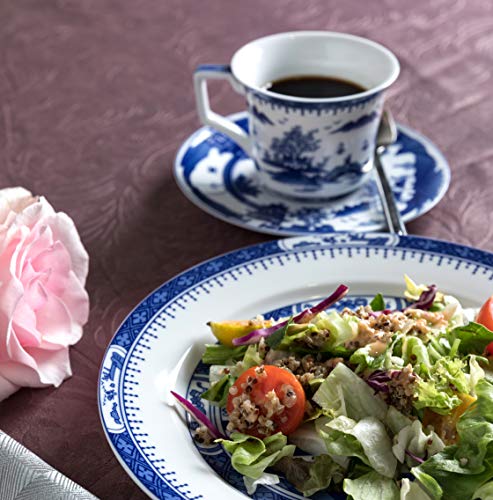 Pangu Handmade 10-Piece Dinnerware Set, Service For 2, Delft Blue, Blue And White, 2 Bowls, 2 Dishs, 2 Salad Plates, 2 Mugs And Saucers #TOP6