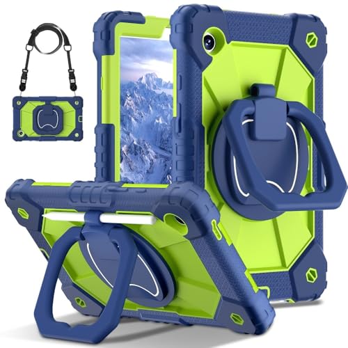 Coque Galaxy Tab S10 FE bleu et vert protection silicone rigide
