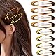 Vintage Leopard Print Hair Clip Leopardenmuster Haarspangen Damen Haarklammer Leoparden Haarspange Haarnadeln Haarschmuck Bernsteinfarbene Haarclips Mädchen Hair Accessoires Haarclip Haarklammern,8pcs
