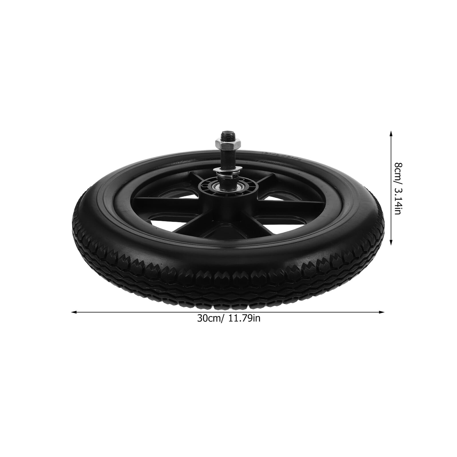 Neumáticos para Silla de Ruedas de 12 Pulgadas, Ruedas Sólidas de Pu Espumado, Antideslizantes y Resistentes para Uso en Interiores y Exteriores Paseo Cómodo